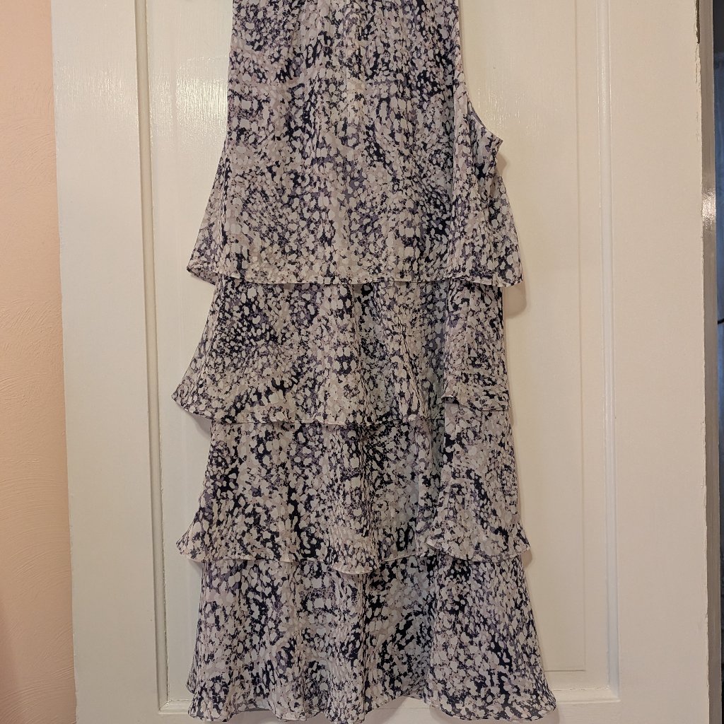 Muted Purple Chiffon Ruffled Dress